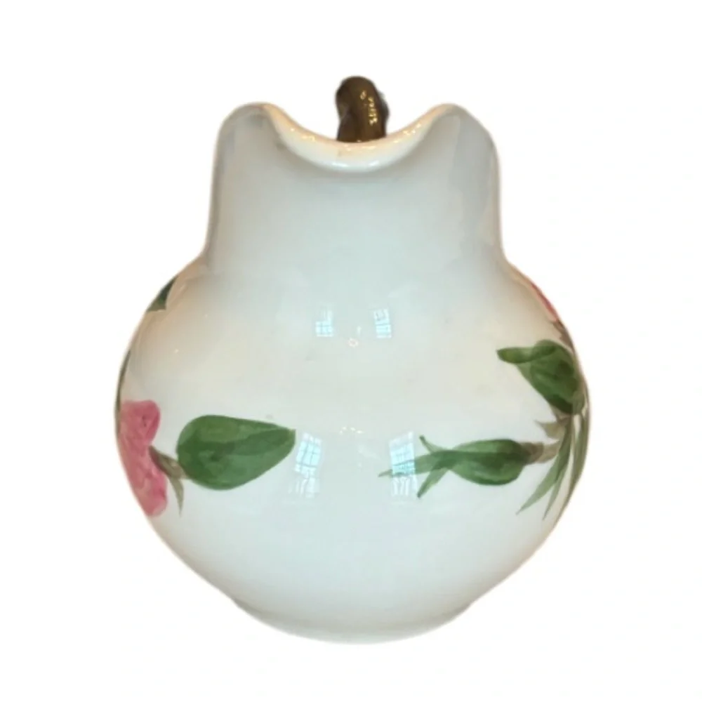Vintage Franciscan Desert Rose Creamer Pitcher RARE Antique White Ivory Pink
